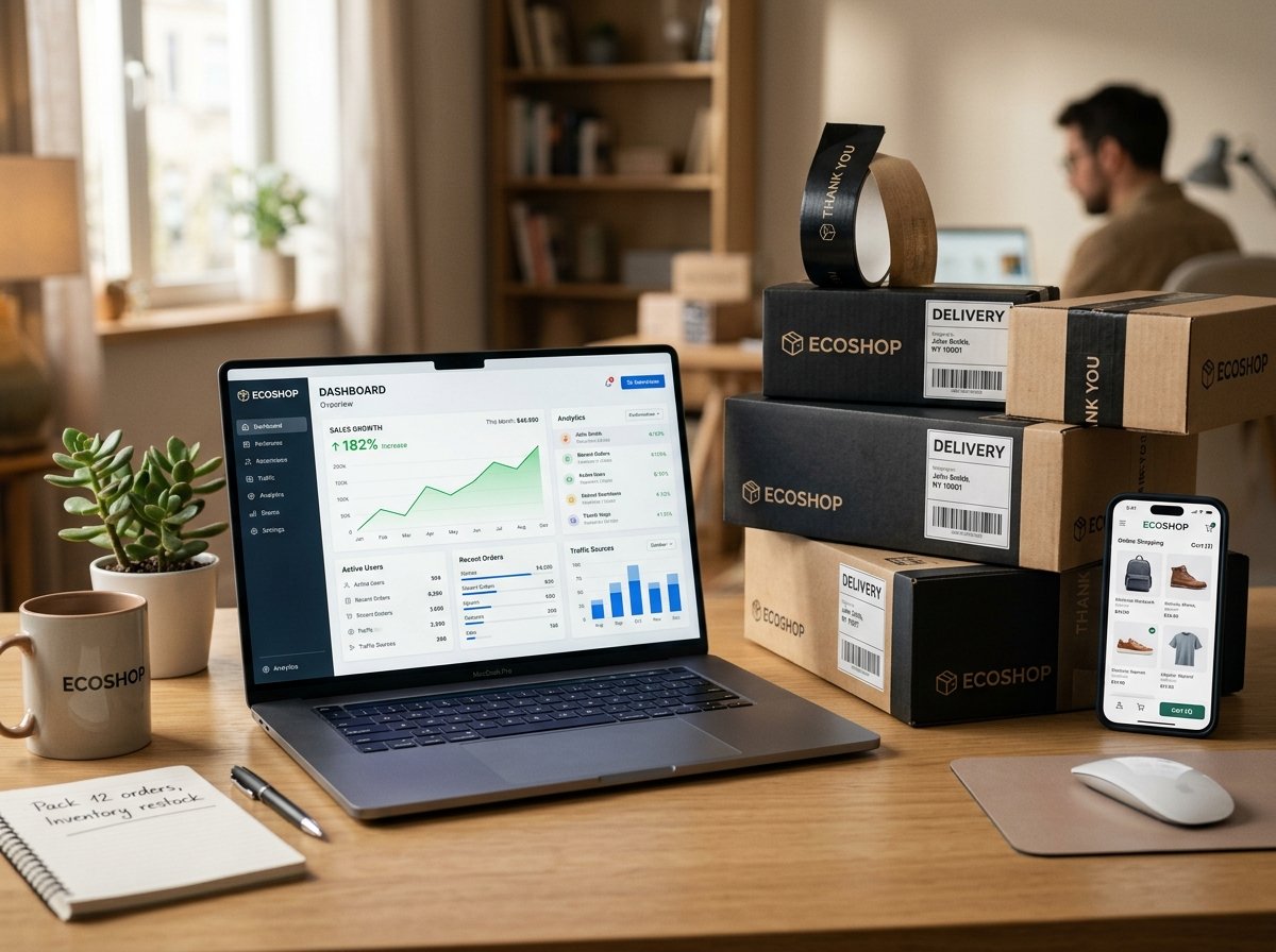 Mobile e-commerce shopping and logistics