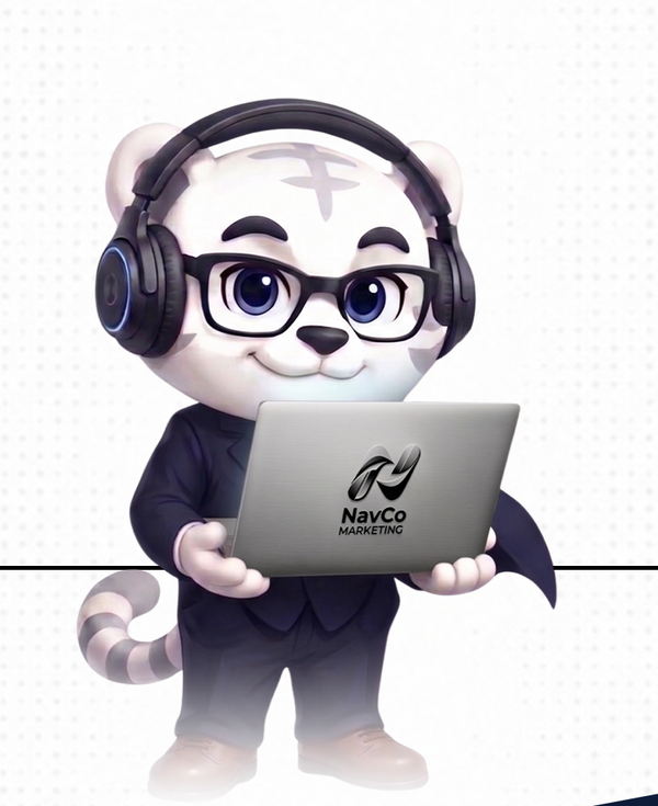 Nova - NavCo Mascot with laptop